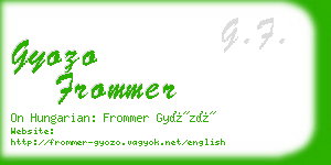 gyozo frommer business card